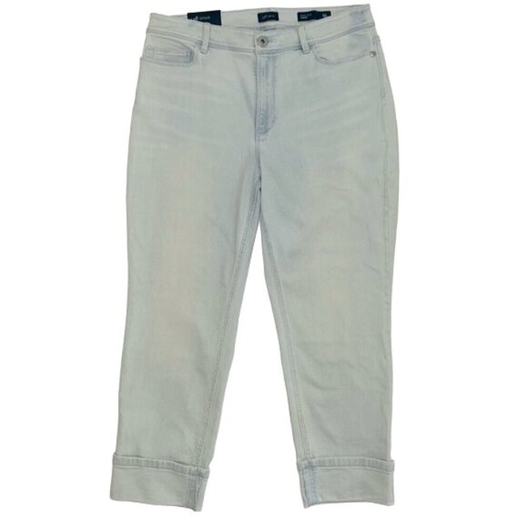 NWT J.Jill High-Rise Cropped Denim Jeans Light Wash Size 10P Petite Comfort - Picture 13 of 13